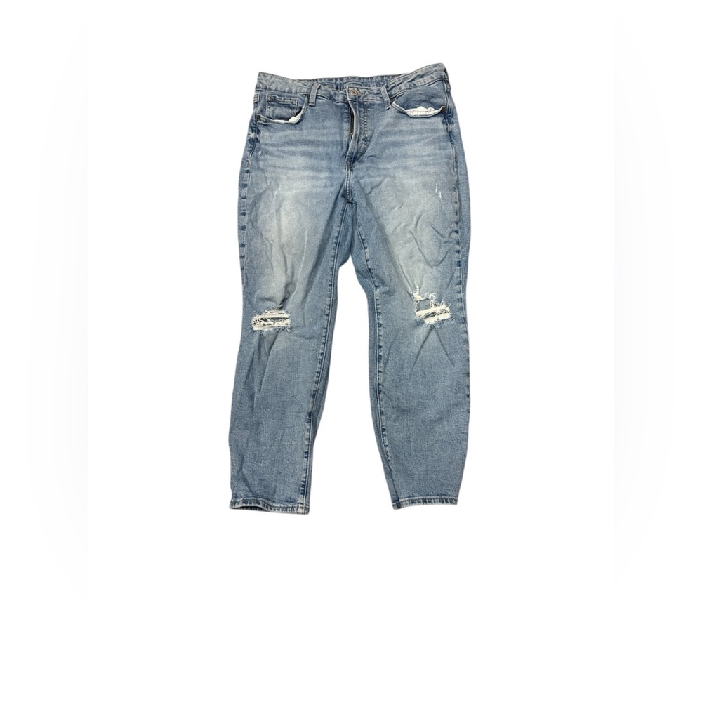 Old Navy Light Blue Distressed Boyfriend Jeans
